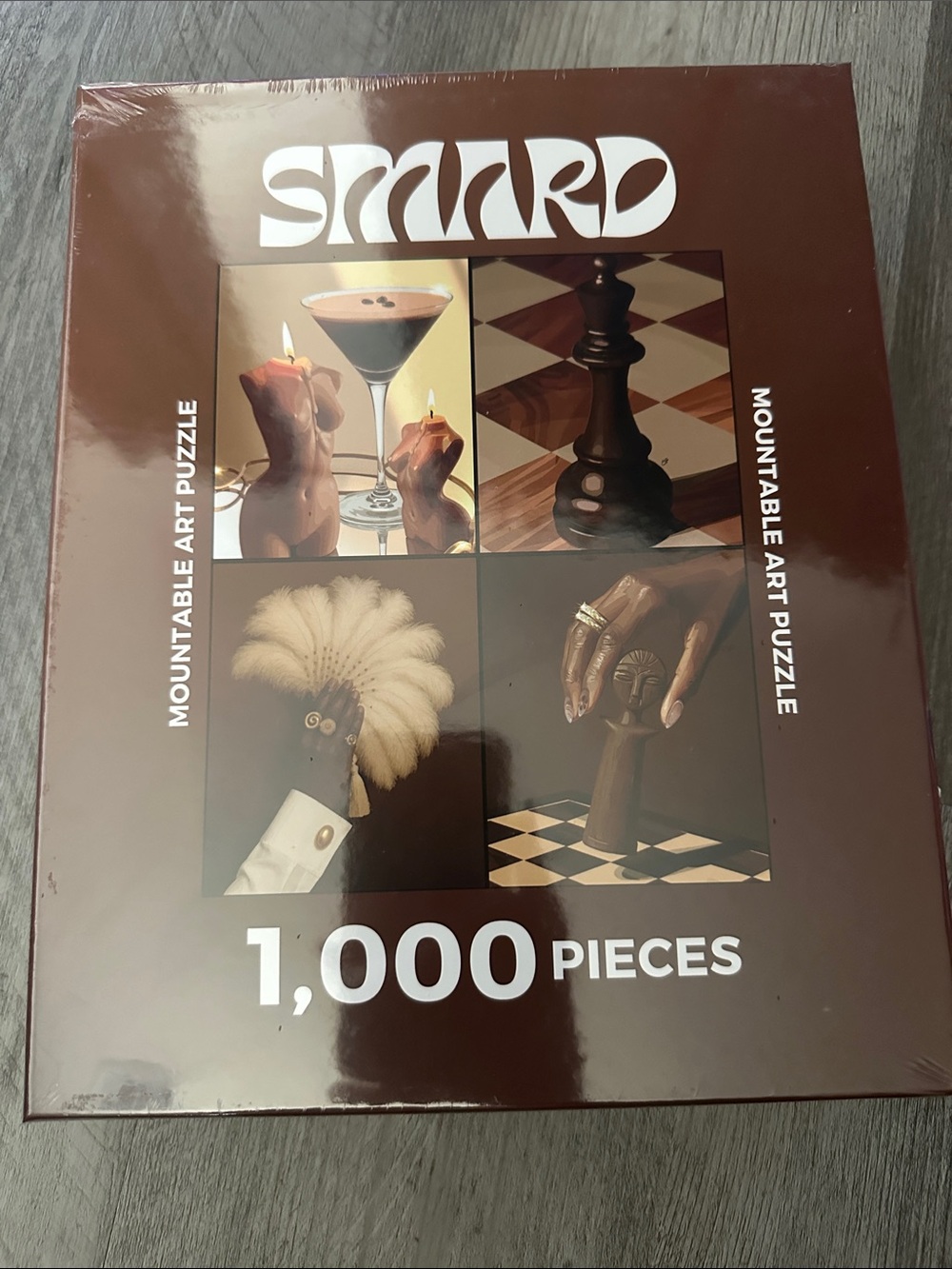 SMARD 1,000-Piece Brown Collage Art Puzzle